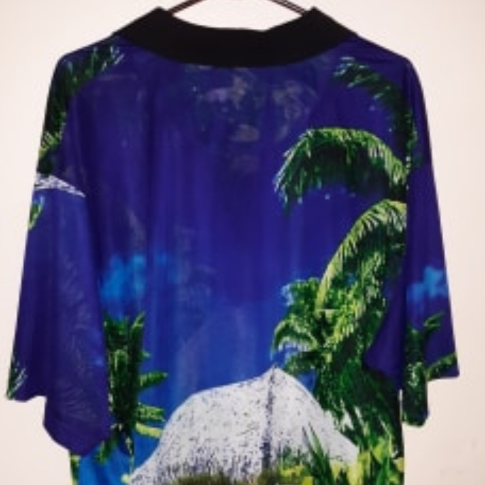 NO BOUNDARIES 100% POLYESTER  TROPICAL shirt - Picture 2 of 8